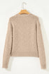 Pearl Embellished Textured Knit Button Front Cardigan