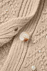 Pearl Embellished Textured Knit Button Front Cardigan