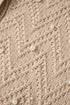 Pearl Embellished Textured Knit Button Front Cardigan