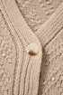 Pearl Embellished Textured Knit Button Front Cardigan