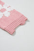Pearl Studded Heart Pattern Relaxed Fit Sweater