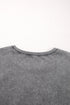 Philippine Gray Mineral Wash Half Sleeve Boyfriend Vintage T Shirt