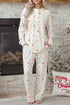 Pieced Patchwork Long Sleeve Shift Two Piece Lounge Set