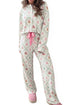 Pieced Patchwork Long Sleeve Shift Two Piece Lounge Set