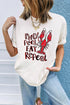 Pinch Peel Eat Repeat Crawfish Graphic Crew Neck Tee