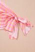 Pink 3pcs Gingham High Waist Bikini & Sarong