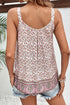 Pink Bohemian Floral Pleated U Neck Vest