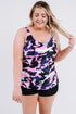 Pink Camo Swim Tank And Shorts Plus Size Tankini Set