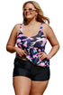Pink Camo Swim Tank And Shorts Plus Size Tankini Set