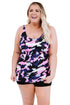 Pink Camo Swim Tank And Shorts Plus Size Tankini Set