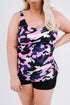 Pink Camo Swim Tank And Shorts Plus Size Tankini Set