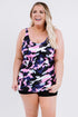 Pink Camo Swim Tank And Shorts Plus Size Tankini Set