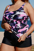 Pink Camo Swim Tank And Shorts Plus Size Tankini Set