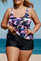 Pink Camo Swim Tank And Shorts Plus Size Tankini Set