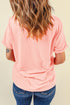 Pink Checkerboard mama Printed Crew Neck Tee
