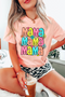 Pink Colorful MaMa Letter Graphic T Shirt