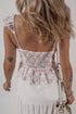 Pink Floral Flutter Peplum Tank Top
