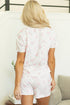 Pink Floral Lettuce Trim Tee and Shorts Ribbed Lounge Set