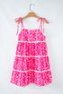 Pink Floral Print Ric Rac Patched Sleeveless Mini Dress