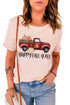 Pink Happy Fall Pumpkin Truck Graphic Tee