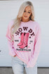 Pink Howdy Nashville Vintage Western Graphic Sweatshirt