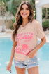 Pink Love You To The Coast And Back Short Sleeve Graphic Tee