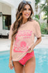 Pink Love You To The Coast And Back Short Sleeve Graphic Tee