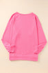 Pink May Contain Wine Crew Neck Plus Size Sweatshirt