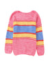 Pink Plus Size Stripe Oversized Sweater