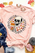 Pink Skull Pumpkin Coffee Fall Maple Leaf T-Shirts