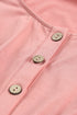 Pink Solid Button Front Plus Size Long Sleeve Dress