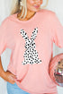Pink Spotty Bunny Printed Easter Fashion T Shirt