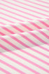 Pink Stripe Ruffled V Neck Cap Puff Sleeve Top