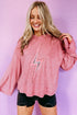 Pink Thunder Bolt Sequin Oversized Hoodie