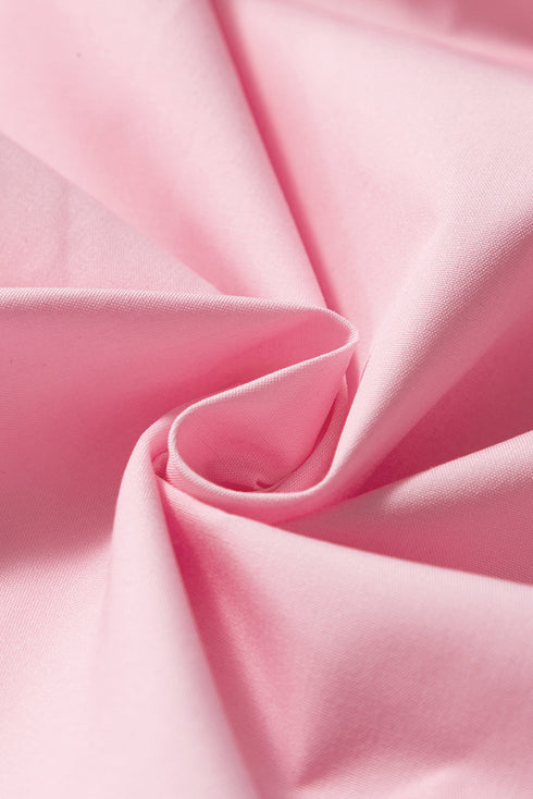 Pink Tiered Heart Trim Square Neck Flutter Top