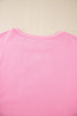 Pink Touch Down Rugby Football Embroidered Plus Size Sweatshirt