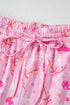 Pink Western Boots Printed Short 2pcs Lounge Set