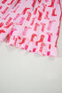 Pink Western Cowgirl Boots Printed Shirt Ruffled Shorts Pajama Set