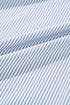 Pinstripe Shirt Collar Smocked Cuff Long Sleeve Blouse