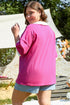 Piped Trim Collared Split Neck Short Sleeve Top