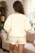 Plaid Baggy Pullover Drawstring Casual Short Set