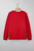 Plaid Block Letter Graphic Crew Neck Pullover Sweatshirt
