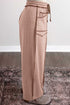 Plaid Border Trim Drawstring Elastic Waist Shift Lounge Pants