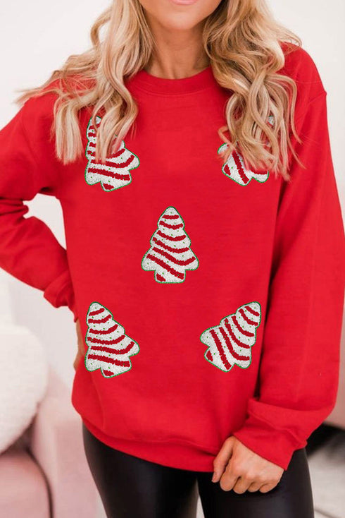 Plaid Bow Graphic Ribbed Knit Pullover Sweater