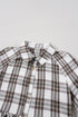 Plaid Bubble Sleeve Flowy Shirt Mini Dress