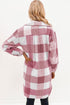 Plaid Button-Down Flap Pocket Long Shacket