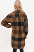 Plaid Button-Down Flap Pocket Long Shacket