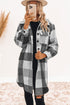 Plaid Button-Down Flap Pocket Long Shacket