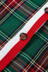 Plaid Button Front Short Sleeve Shift Mini Dress