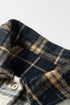 Plaid Button Up Long Sleeve Shift Silhouette Shacket